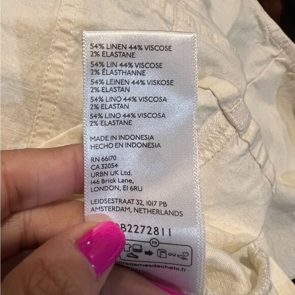 NWT Urban Outfitters Sari Seamed Linen-Blend Halter Vest Top womens size small - Picture 9 of 9